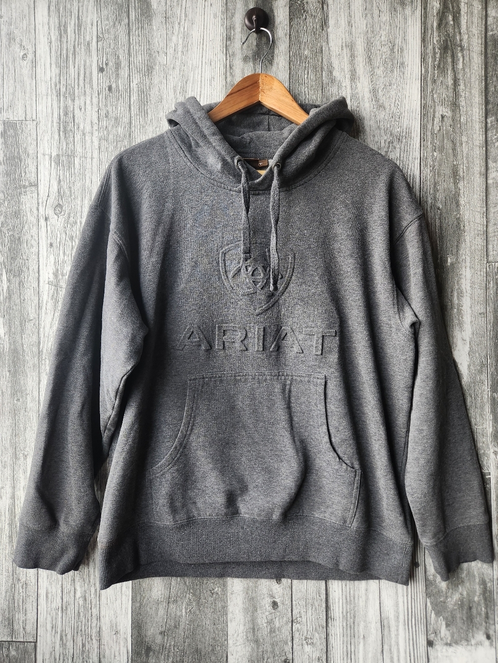 Ariat Pullover Charcoal Western Hoodie Mens Medium